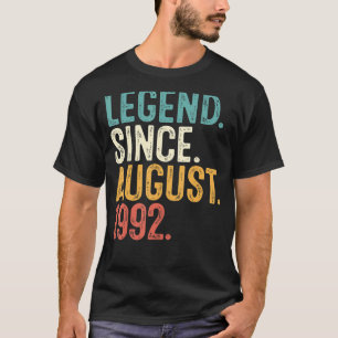 Camiseta Leyenda desde agosto de 1992 30th Bday 30 Years Ol