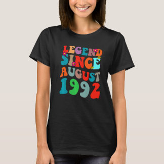Camiseta Leyenda desde agosto de 1992 Vintage Birthday Retr