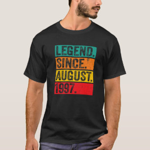 Camiseta Leyenda desde agosto de 1997 25th Birthday Retro 2