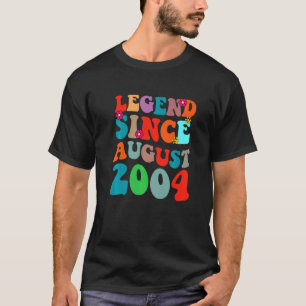 Camiseta Leyenda desde agosto de 2004 Vintage Birthday Retr