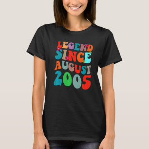Camiseta Leyenda desde agosto de 2005 Vintage Birthday Retr