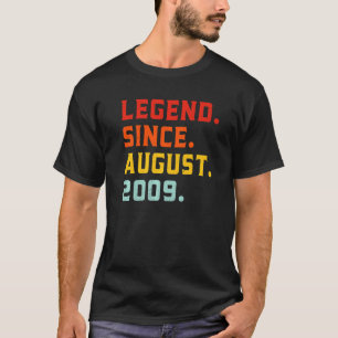 Camiseta Leyenda desde agosto de 2009 13 años Vintage 13