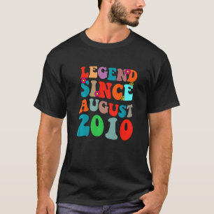 Camiseta Leyenda desde agosto de 2010 Viejo Cumpleaños Retr