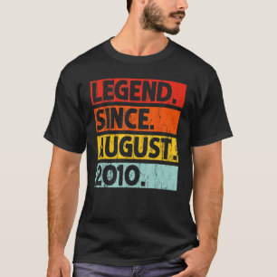 Camiseta Leyenda desde agosto de 2010 Vintage 12 años