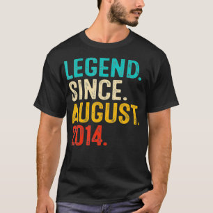 Camiseta Leyenda desde agosto de 2014 8º regalo de cumpleañ