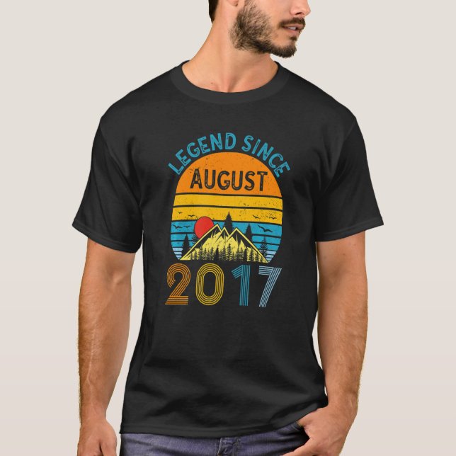 Camiseta Leyenda desde agosto de 2017 5º cumpleaños 5 años (Anverso)