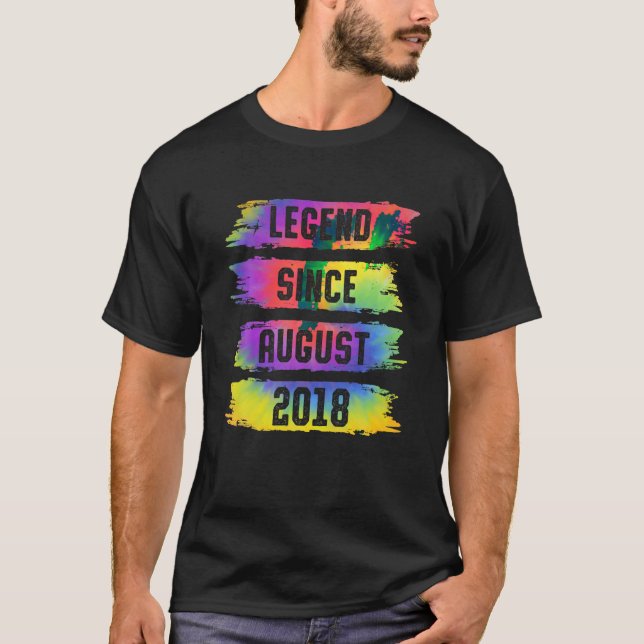 Camiseta Leyenda desde agosto de 2018 5 años de edad tinte  (Anverso)