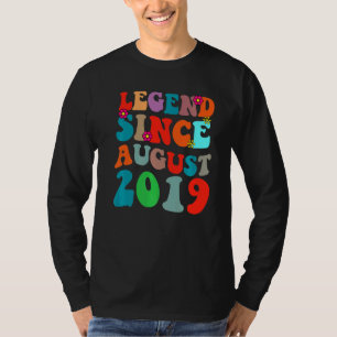 Camiseta Leyenda desde agosto de 2019 Vintage Birthday Retr