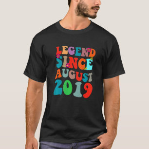 Camiseta Leyenda desde agosto de 2019 Vintage Birthday Retr