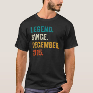 Camiseta Leyenda Desde Diciembre 2015 7º Cumpleaños 7 Años