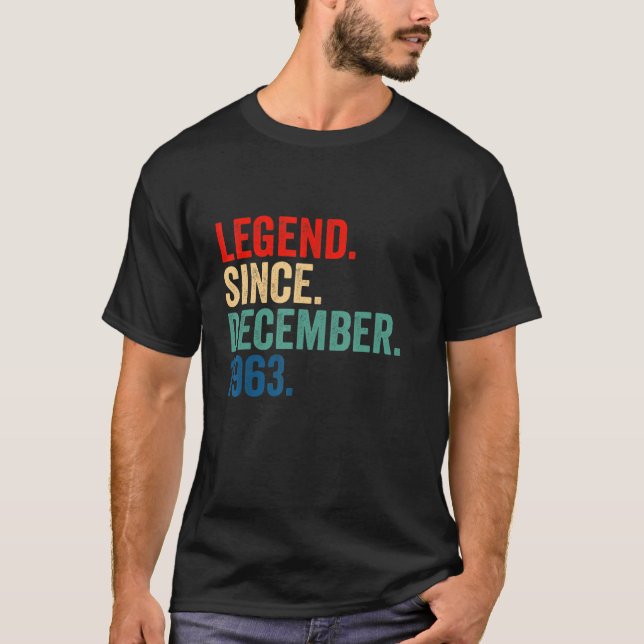 Camiseta Leyenda desde diciembre de 1963 59 años de edad 59 (Anverso)