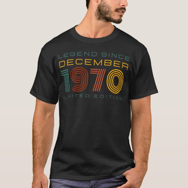 Camiseta Leyenda desde diciembre de 1970, edición limitada  (Anverso)
