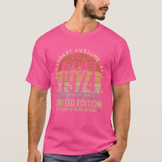 Camiseta Leyenda desde diciembre de 1974 Retro 50 cumpleaño