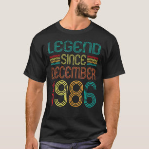 Camiseta Leyenda desde diciembre de 1986 36 años Retro 36º