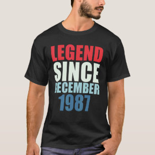 Camiseta Leyenda desde diciembre de 1987 35º cumpleaños