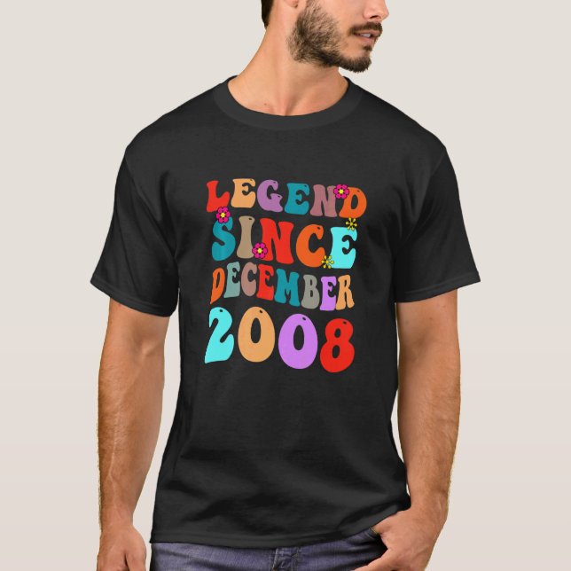 Camiseta Leyenda desde diciembre de 2008 Viejo Cumpleaños R (Anverso)