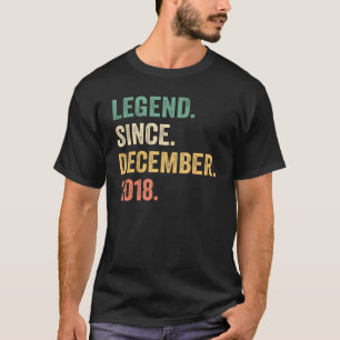 Camiseta Leyenda desde diciembre de 2018 4º cumpleaños 4 añ