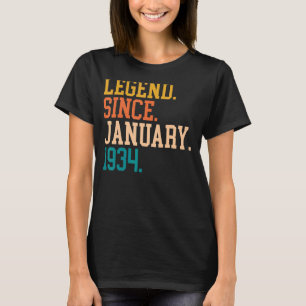 Camiseta Leyenda Desde Enero 1934 Para Hombres Mujeres 19 d