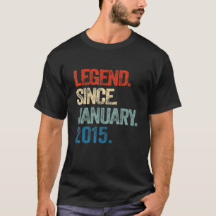 Camiseta Leyenda Desde Enero 2015 8 Años Cumpleaños 8