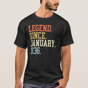 Camiseta Leyenda Desde Enero De 1936 Para Hombres Mujeres E