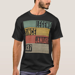 Camiseta Leyenda desde enero de 1937 86º cumpleaños 86 años