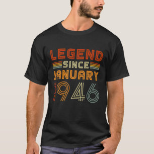 Camiseta Leyenda Desde Enero De 1946 Hombres Mujeres Vintag