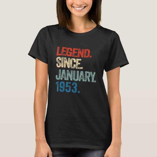 Camiseta Leyenda desde enero de 1953 70 años (Anverso)