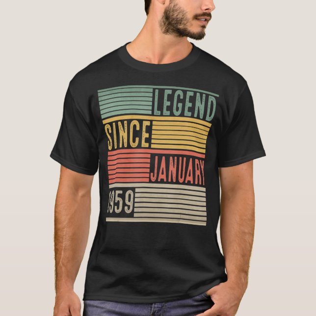 Camiseta Leyenda desde enero de 1959 64º cumpleaños 64 años (Anverso)