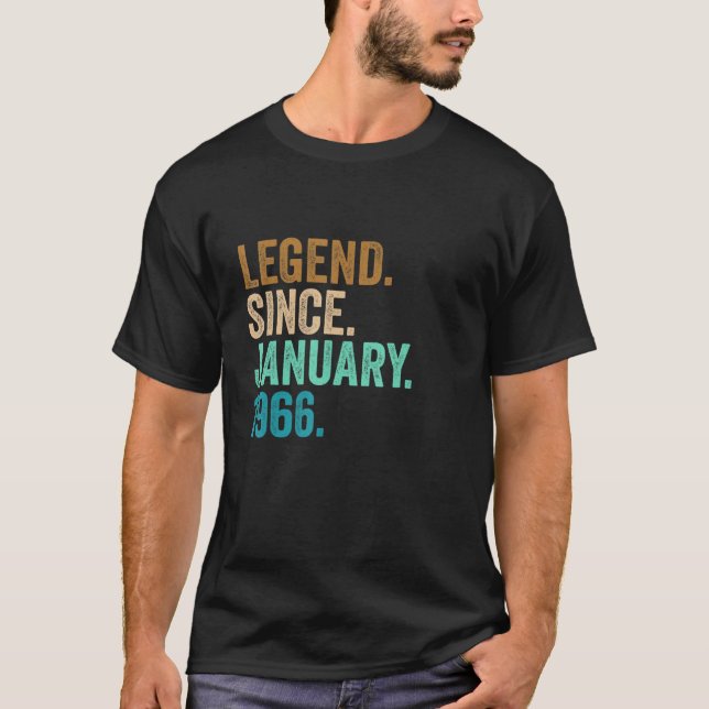 Camiseta Leyenda desde enero de 1966 57 años de edad 57º na (Anverso)