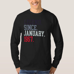 Camiseta Leyenda Desde Enero De 1967 Para Hombres Mujeres E