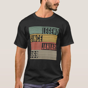 Camiseta Leyenda Desde Enero De 1969 53º Cumpleaños 53 Años