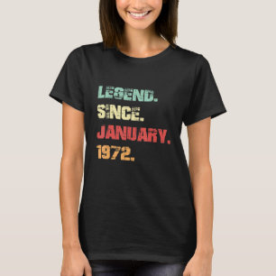 Camiseta Leyenda Desde Enero De 1972 50 Años De Ser Awesom