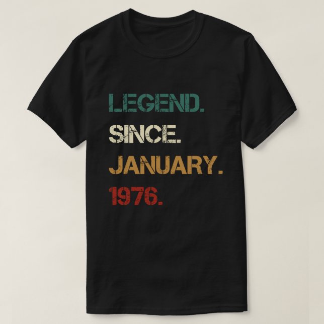 Camiseta Leyenda desde enero de 1976 (Diseño del anverso)
