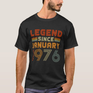 Camiseta Leyenda Desde Enero De 1976 Hombres Mujeres Vintag