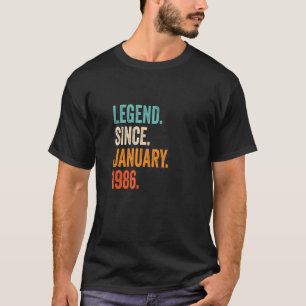 Camiseta Leyenda desde enero de 1986 37º cumpleaños