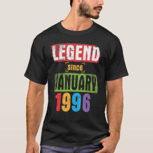 Camiseta Leyenda desde enero de 1996 Feliz cumpleaños 27 añ