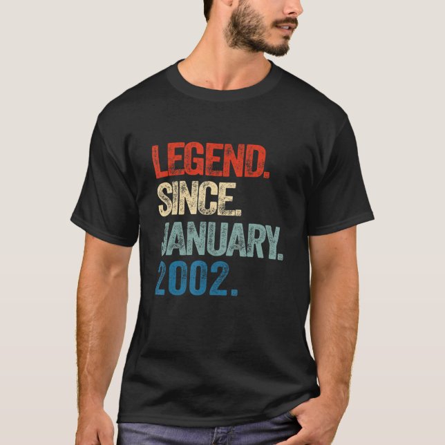 Camiseta Leyenda desde enero de 2002 21 años (Anverso)