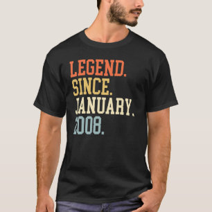Camiseta Leyenda Desde Enero De 2008 Para Hombres Mujeres E
