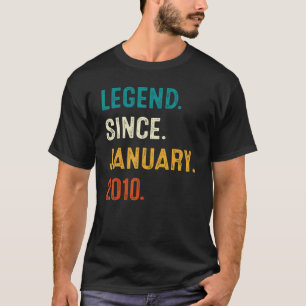 Camiseta Leyenda desde enero de 2010 13º cumpleaños 13 años