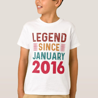 Camiseta Leyenda desde enero de 2016 cumpleaños de época