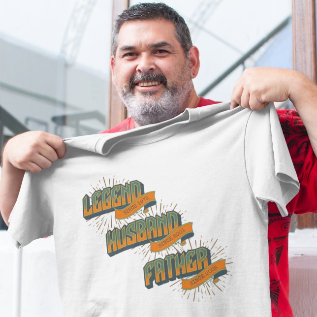 Camiseta Leyenda desde entonces, esposo desde entonces, pad (Subido por el creador)