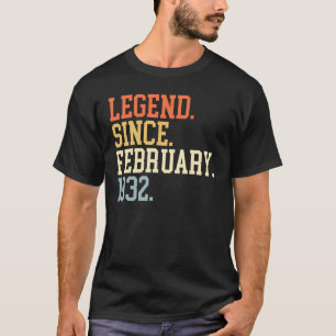 Camiseta Leyenda Desde Febrero De 1932 Para Hombres Febrero