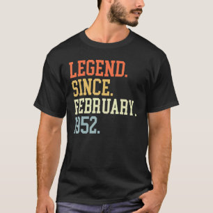 Camiseta Leyenda Desde Febrero De 1952 Para Hombres Febrero