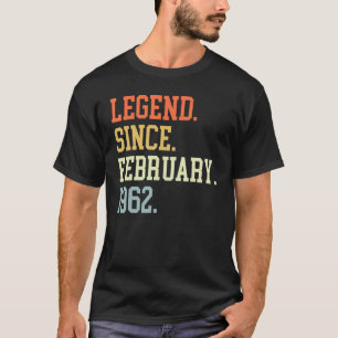 Camiseta Leyenda Desde Febrero De 1962 Para Hombres Febrero