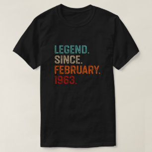Camiseta Leyenda desde febrero de 1963, regalo de cumpleañ