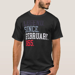 Camiseta Leyenda Desde Febrero De 1965 Para Hombres Febrero