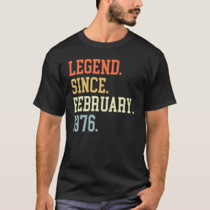 Camiseta Leyenda Desde Febrero De 1976 Para Hombres Febrero