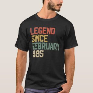 Camiseta Leyenda Desde Febrero De 1985 35º Regalo De Cumple