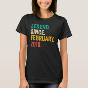 Camiseta Leyenda desde febrero de 2018 5º cumpleaños 5 año