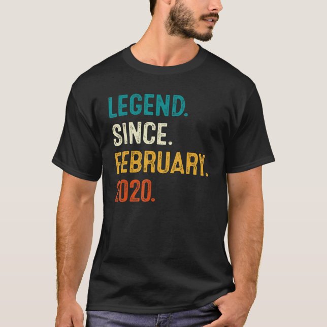 Camiseta Leyenda desde febrero de 2020 Tercer cumpleaños 3  (Anverso)